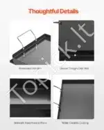 Plati grilio keptuvė iš anglinio plieno – 606 x 360 mm - Image 3