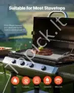 Plati grilio keptuvė iš anglinio plieno – 606 x 360 mm - Image 6