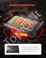 Plati grilio keptuvė iš anglinio plieno – 606 x 360 mm - Image 2