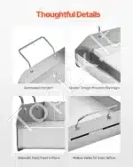 Plati grilio keptuvė iš nerūdijančio plieno – 42,5 x 27 cm - Image 3