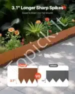 Plieninė sodo ir vejos kraštinė, 6 vnt., 1016 mm x 203 mm - Image 2