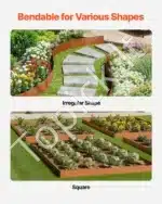 Plieninė sodo ir vejos kraštinė, 6 vnt., 1016 mm x 203 mm - Image 4