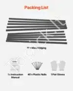 Plieninė sodo kraštinė, 10 vnt., 152,4 cm x 10,9 cm - Image 5