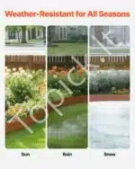 Plieninė sodo kraštinė, 6 vnt., 1016 mm x 152 mm - Image 3