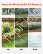 Plieninė sodo kraštinė, 6 vnt., 1016 mm x 203 mm - Image 3