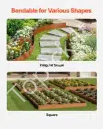 Plieninė sodo kraštinė, 6 vnt., 1016 mm x 203 mm - Image 4