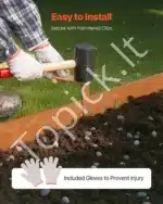 Plieninė sodo kraštinė, 6 vnt., 1016 mm x 203 mm - Image 5