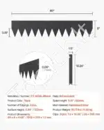 Plieninė vejos ir gėlynų apvado juosta 1016 x 203 x 1,5 mm (4 vnt.) - Image 7