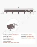 Plieninė vejos ir gėlynų apvado juosta 990 x 156 x 1,5 mm, ruda (5 vnt.) - Image 6