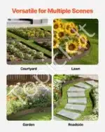 Plieninė vejos ir gėlynų apvado juosta 990 x 156 x 1,5 mm, ruda (5 vnt.) - Image 7