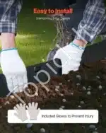 Plieninė vejos ir gėlynų apvado juosta 990 x 156 x 1,5 mm (5 vnt.) - Image 5