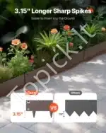 Plieninė vejos ir gėlynų apvado juosta 990 x 181 x 1,5 mm (5 vnt.) - Image 2