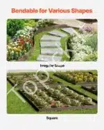 Plieninė vejos ir gėlynų apvado juosta 990 x 181 x 1,5 mm (5 vnt.) - Image 4