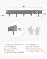 Plieninė vejos ir gėlynų apvado juosta 990 x 181 x 1,5 mm (5 vnt.) - Image 7