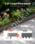 Plieninė vejos ir gėlynų apvado juosta 990 x 181 x 1,5 mm (5 vnt.) - Image 2