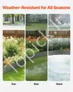 Plieninė vejos ir gėlynų apvado juosta 990 x 181 x 1,5 mm (5 vnt.) - Image 3