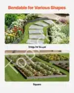 Plieninė vejos ir gėlynų apvado juosta 990 x 181 x 1,5 mm (5 vnt.) - Image 4