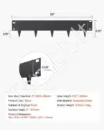 Plieninė vejos ir gėlynų apvado juosta 990 x 207 x 1,5 mm, pilka (5 vnt.) - Image 7