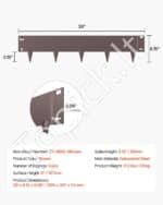 Plieninė vejos ir gėlynų apvado juosta 990 x 207 x 1,5 mm, ruda (5 vnt.) - Image 7