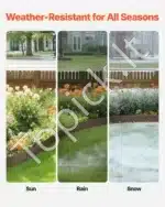 Plieninė vejos ir gėlynų apvado juosta 990 x 207 x 1,5 mm, ruda (5 vnt.) - Image 3