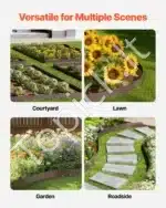 Plieninė vejos ir gėlynų apvado juosta 990 x 207 x 1,5 mm, ruda (5 vnt.) - Image 6