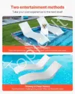 Gultai-sezlongai baseinui, 2 vnt., 180 x 60 x 56 cm - Image 5