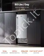 Po stalčiumi įmontuojamas komercinis ledo aparatas – 36 kg/para - Image 2