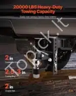 Priekabos kablys su kilpa ir kabliu, 43,5 x 12,5 x 28 cm - Image 2