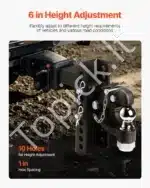 Priekabos kablys su kilpa ir kabliu, 43,5 x 12,5 x 28 cm - Image 4