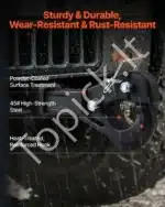 Priekabos kablys su kilpa ir kabliu, 9070 kg - Image 3