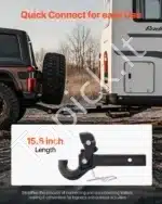 Priekabos kablys su kilpa ir kabliu, 9070 kg - Image 6