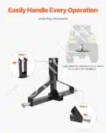 Priekabos kablys traktoriui, 1360 kg, 66 x 16,5 x 45 cm - Image 6