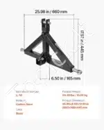 Priekabos kablys traktoriui, 66 x 16,5 x 44,5 cm - Image 7