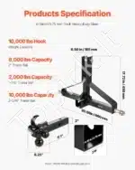 Priekabos kablys traktoriui, 66 x 16,5 x 45 cm - Image 3
