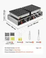 Profesionali elektrinė keptuvė olandiškiems blyneliams, 1800 W, 50 vnt. - Image 7