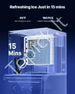 Profesionali komercinė ledukų gaminimo mašina – 181 kg/dieną, automatinė savęs valymo sistema - Image 2