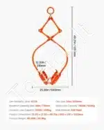 Profesionalios miško žnyplės su 500 kg kėlimo galia ir 609 mm atvira rankena - Image 7