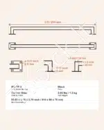 Profesionalus metalinis laiptų turėklas 91 cm - Image 7