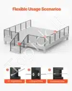 Profesionalus nerūdijančio plieno trosų turėklų stulpas 1067 x 50,8 x 50,8 mm - Image 5