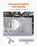 Profesionalus nerūdijančio plieno trosų turėklų stulpas (91,4 cm) - Image 4