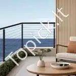 Profesionalus nerūdijančio plieno trosų turėklų stulpas 914 x 50,8 x 50,8 mm - Image 8