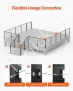 Profesionalus nerūdijančio plieno trosų turėklų stulpas 914 x 50,8 x 50,8 mm - Image 5