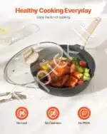 Puodų ir keptuvių komplektas, 17 dalių, juodas - Image 3