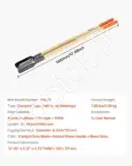 Rankinis duobių kasiklis-kastuvas, 146 cm - Image 7