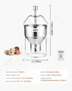 Rankinis spurgų tešlos dozatorius | Nerūdijančio plieno | 2,4 l talpa | 6 reguliuojami storio nustatymai | Vienos rankos valdymas - Image 7
