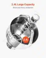 Rankinis spurgų tešlos dozatorius | Nerūdijančio plieno | 2,4 l talpa | 6 reguliuojami storio nustatymai | Vienos rankos valdymas - Image 3