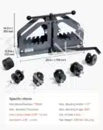 Rankinis vamzdžių lankstymo prietaisas – iki 1 ½" (38,1 mm), 6 matricos - Image 3