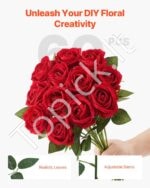 Raudonos dirbtinės rožės, 60 vnt. - Image 4