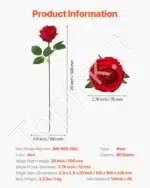 Raudonos dirbtinės rožės, 60 vnt. - Image 7