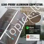 Rudas durų stogelis 198×97 cm – elegantiškas įėjimo stogelis su UV apsauga ir lenktu dizainu - Image 4